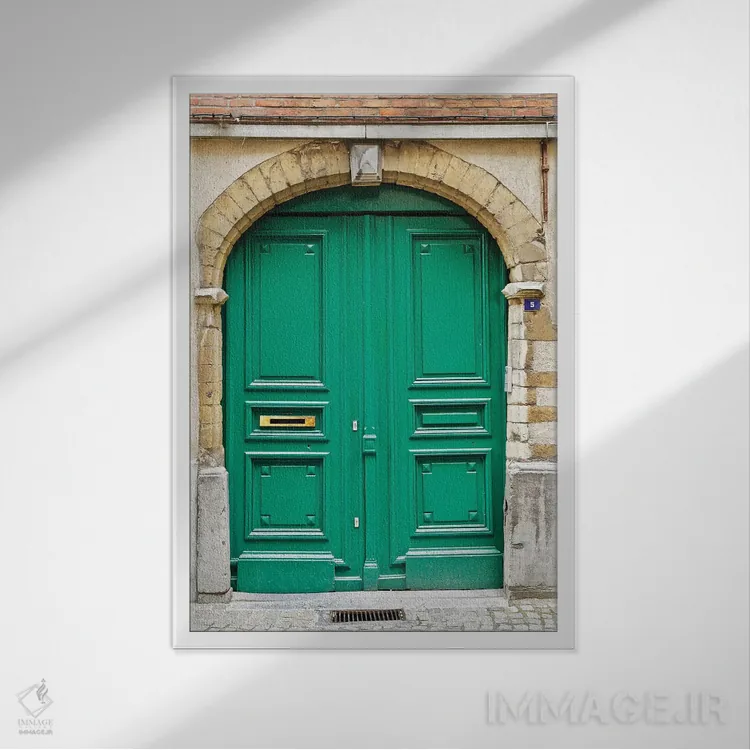 تابلو دکوراتیو در سبز بلژیک II اثر سوزان ویزواری - نمای قابدار سفید