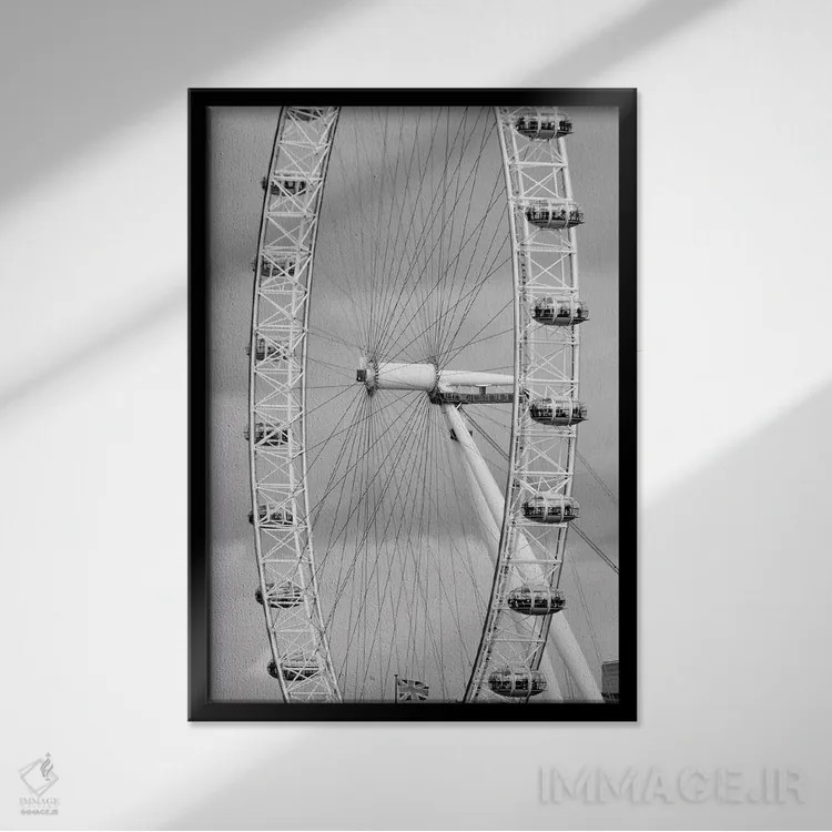 تابلو دکوراتیو چشم لندن اثر سوزان ویزواری - نمای قابدار مشکی