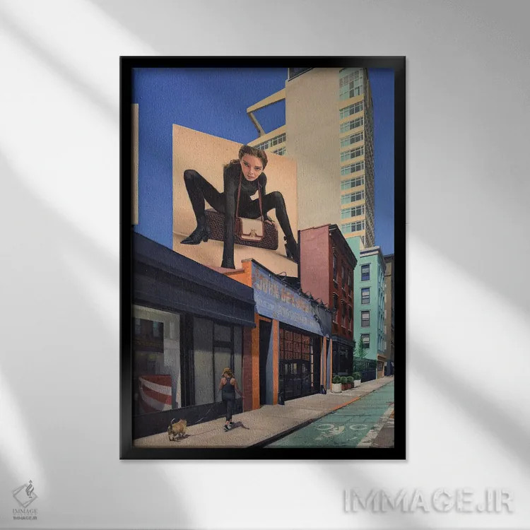تابلو دکوراتیو در خیابان گرند اثر نیک ساویدس - نمای قابدار مشکی