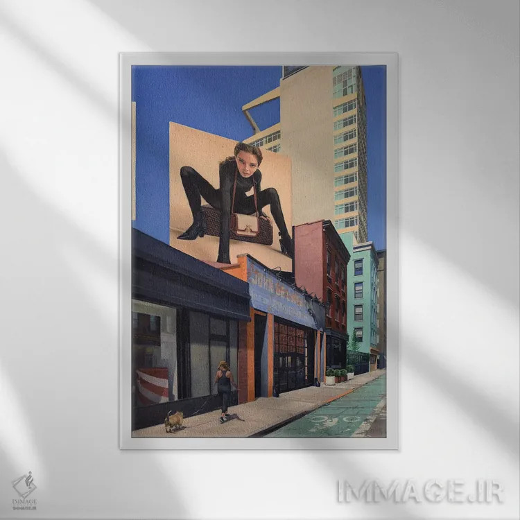 تابلو دکوراتیو در خیابان گرند اثر نیک ساویدس - نمای قابدار سفید