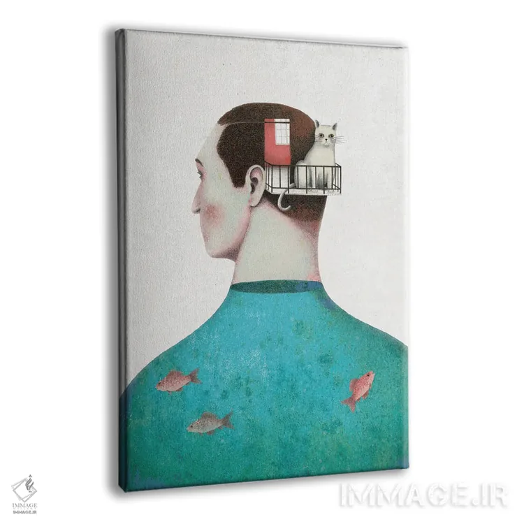 تابلو دکوراتیو پرتره یک گربه اثر الفس سیلوا - نمای پرسپکتیو محصول
