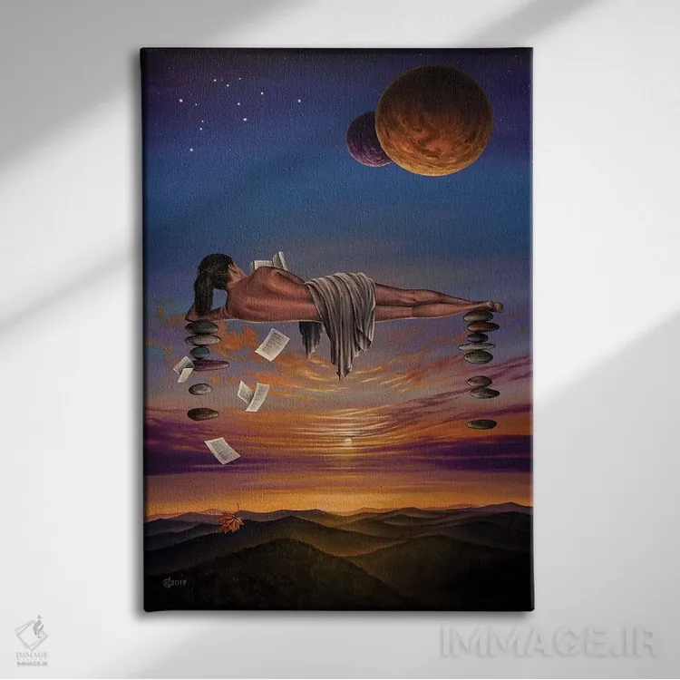 تابلو دکوراتیو جستجوی خودت اثر سوتوسلاو استویانوف - نمای روبهرو روی دیوار