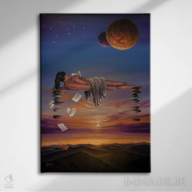 تابلو دکوراتیو جستجوی خودت اثر سوتوسلاو استویانوف - نمای روبهرو روی دیوار