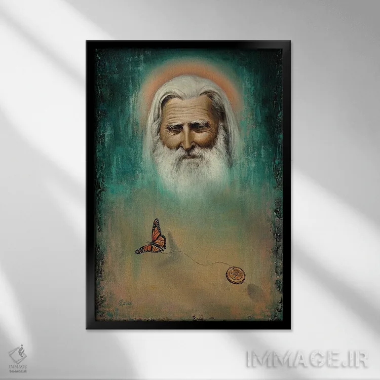 تابلو دکوراتیو استاد اثر سوتوسلاو استویانوف - نمای قابدار مشکی