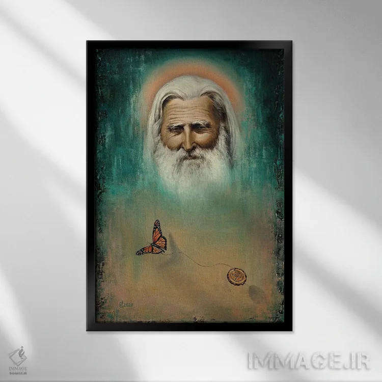 تابلو دکوراتیو استاد اثر سوتوسلاو استویانوف - نمای قابدار مشکی