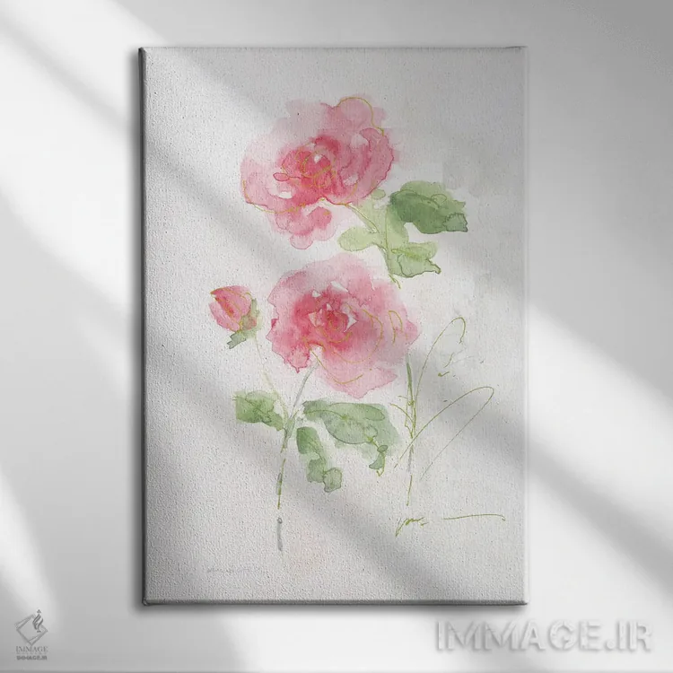 تابلو مینیمال برداشت از باغ رز I اثر سالی سواتلند - نمای روبهرو روی دیوار