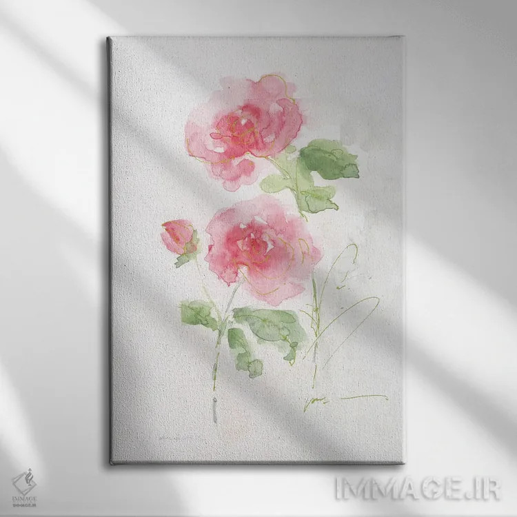 تابلو مینیمال برداشت از باغ رز I اثر سالی سواتلند - نمای روبهرو روی دیوار