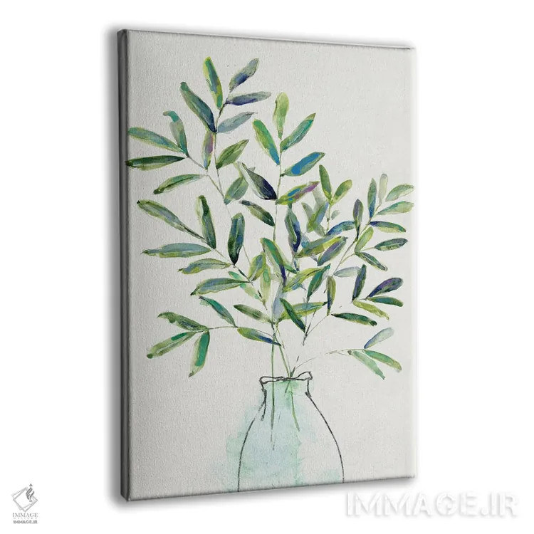 تابلو مینیمال چیدمان سبزینه بهاری I اثر سالی سواتلند - نمای پرسپکتیو محصول