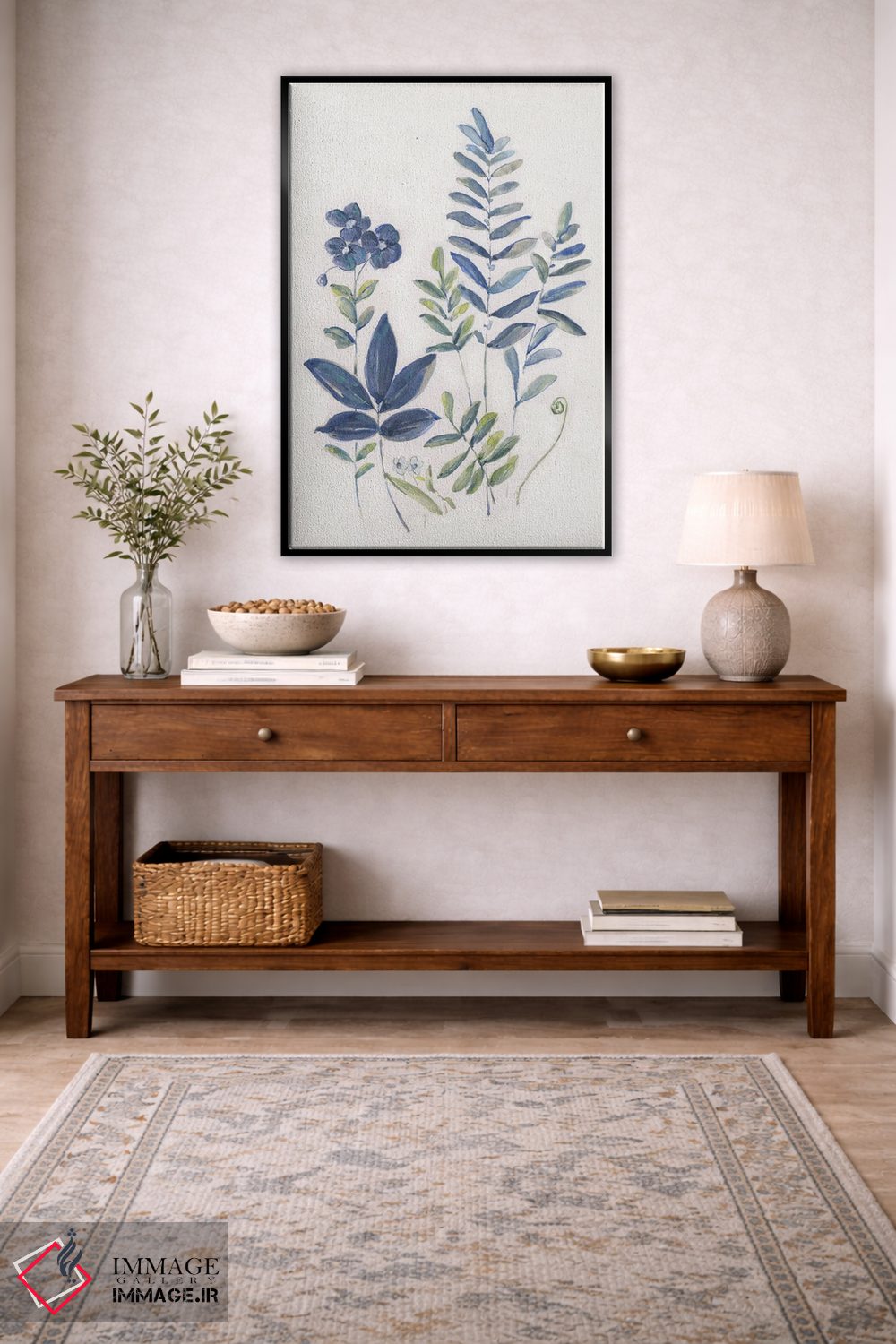 تابلو مینیمال مطالعه سرخس I اثر سالی سواتلند - D6B