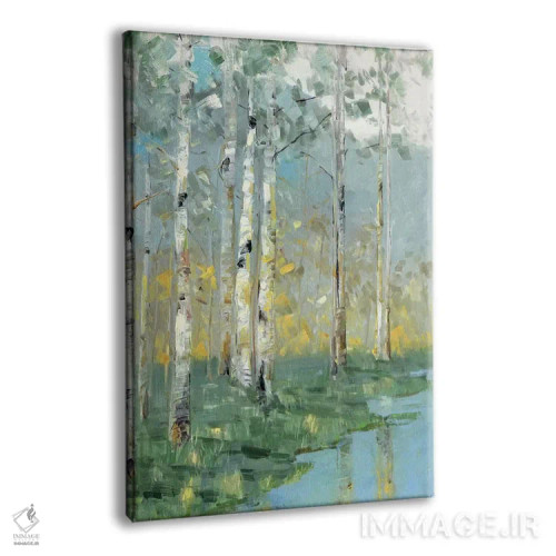 تابلو انتزاعی انعکاس توس III اثر سالی سواتلند - نمای پرسپکتیو محصول