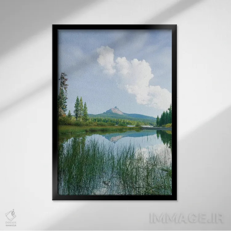 تابلو دکوراتیو Willamette National Forest, Mt. Washington, Central… اثر استوارت وست مورلند - نمای قابدار مشکی