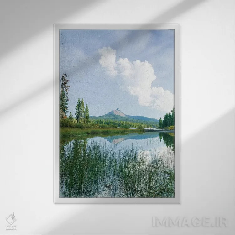 تابلو دکوراتیو Willamette National Forest, Mt. Washington, Central… اثر استوارت وست مورلند - نمای قابدار سفید