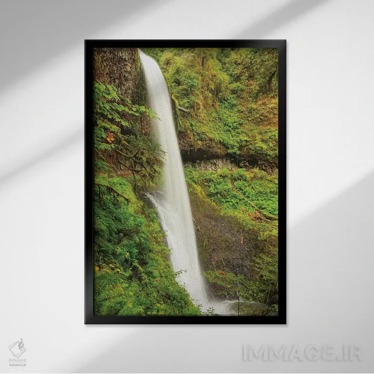 تابلو دکوراتیو Silver Falls State Park, near Silverton, Oregon,مسیر… اثر استوارت وست مورلند - نمای قابدار مشکی