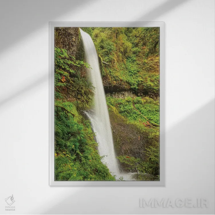 تابلو دکوراتیو Silver Falls State Park, near Silverton, Oregon,مسیر… اثر استوارت وست مورلند - نمای قابدار سفید