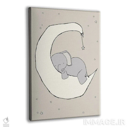تابلو دکوراتیو رویای ماه فیل اثر دیزاینز سوییت ملودی - نمای پرسپکتیو محصول