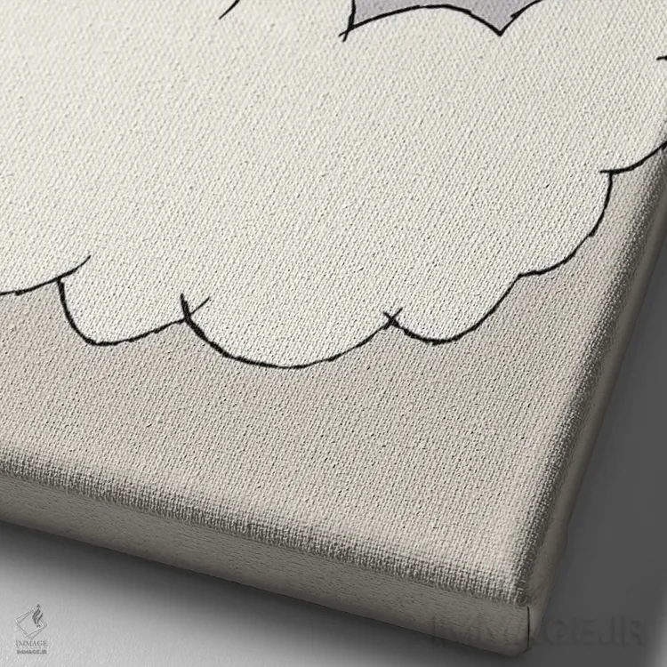 تابلو دکوراتیو ابر ستاره فیل اثر دیزاینز سوییت ملودی - نمای نزدیک بافت بوم