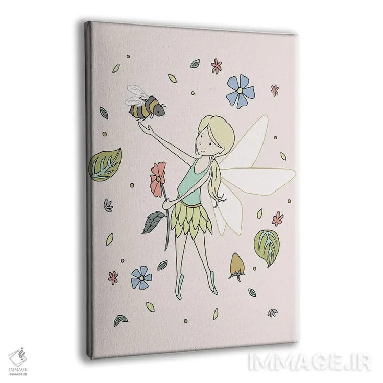 تابلو دکوراتیو پری و زنبور عسل اثر دیزاینز سوییت ملودی - نمای پرسپکتیو محصول