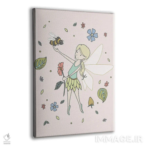 تابلو دکوراتیو پری و زنبور عسل اثر دیزاینز سوییت ملودی - نمای پرسپکتیو محصول