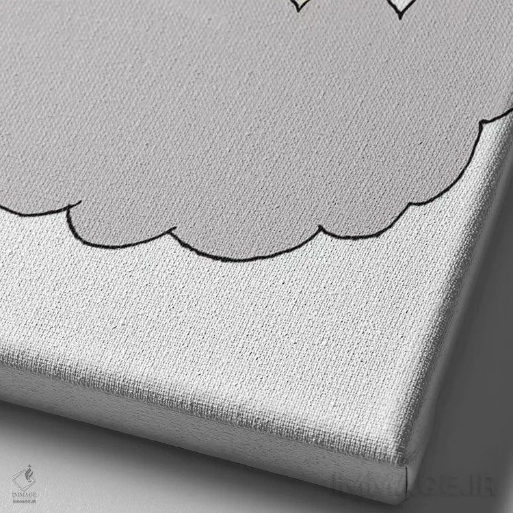 تابلو دکوراتیو ابر ستاره زرافه اثر دیزاینز سوییت ملودی - نمای نزدیک بافت بوم