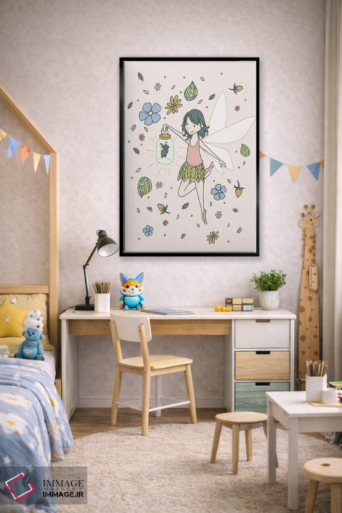 تابلو دکوراتیو پری و کرم شبتاب اثر دیزاینز سوییت ملودی - D2B