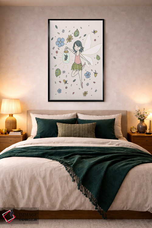 تابلو دکوراتیو پری و کرم شبتاب اثر دیزاینز سوییت ملودی - D5B