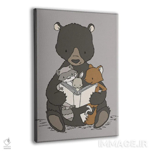 تابلو دکوراتیو داستان گویی در جنگل اثر دیزاینز سوییت ملودی - نمای پرسپکتیو محصول