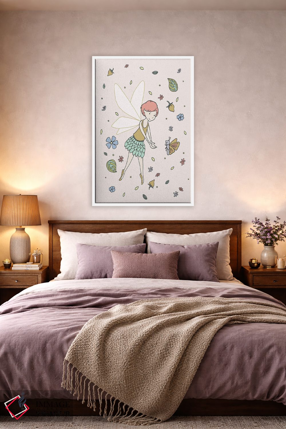 تابلو دکوراتیو پری و پروانه اثر دیزاینز سوییت ملودی - D3W