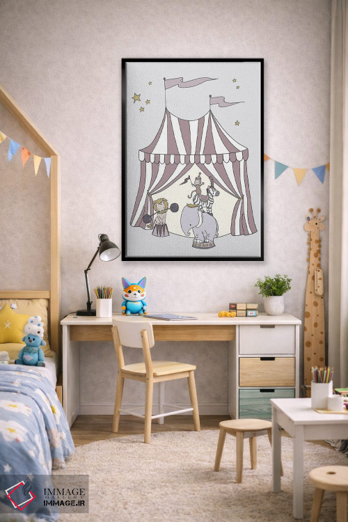 تابلو دکوراتیو رویای سیرک: چادر سیرک اثر دیزاینز سوییت ملودی - D2B