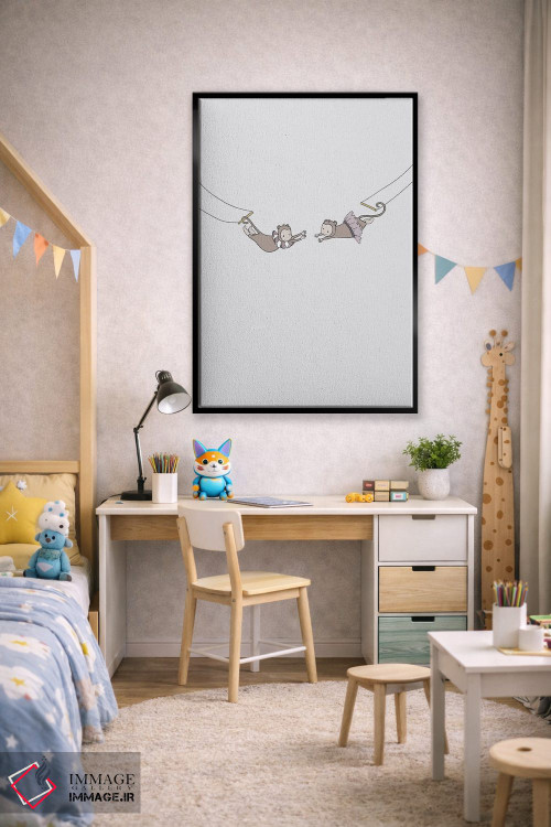 تابلو دکوراتیو رویای سیرک: آکروبات های کوچک اثر دیزاینز سوییت ملودی - D1B