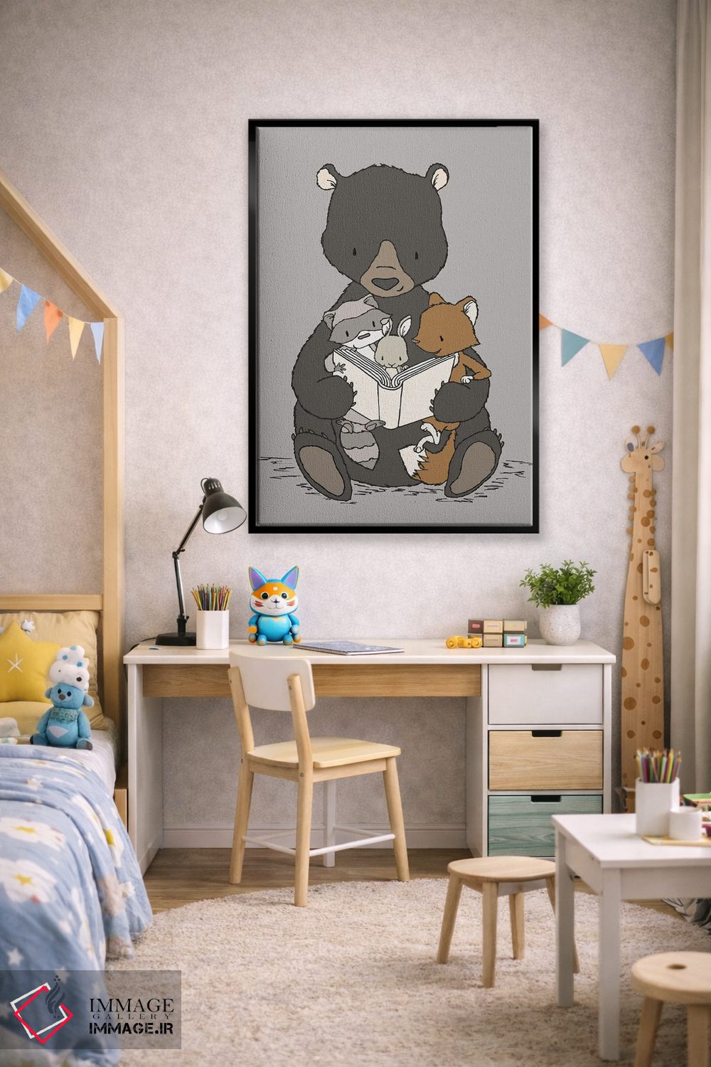 تابلو دکوراتیو داستان گویی در جنگل اثر دیزاینز سوییت ملودی - D3B