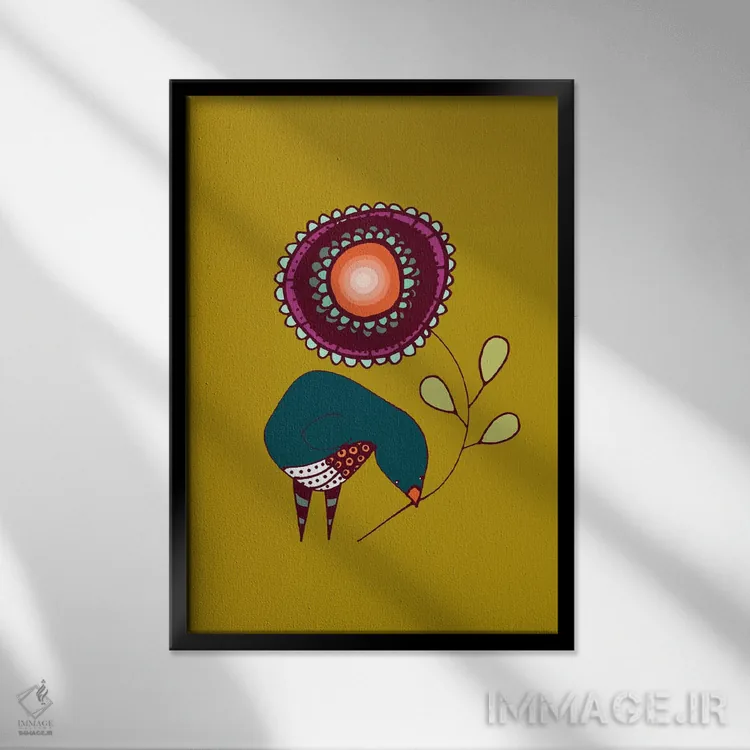 تابلو دکوراتیو ماریانو ۱ اثر سیلوی دمر - نمای قابدار مشکی