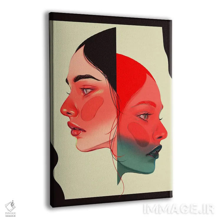 تابلو دکوراتیو آشتی کردن اثر سارا لی - نمای پرسپکتیو محصول