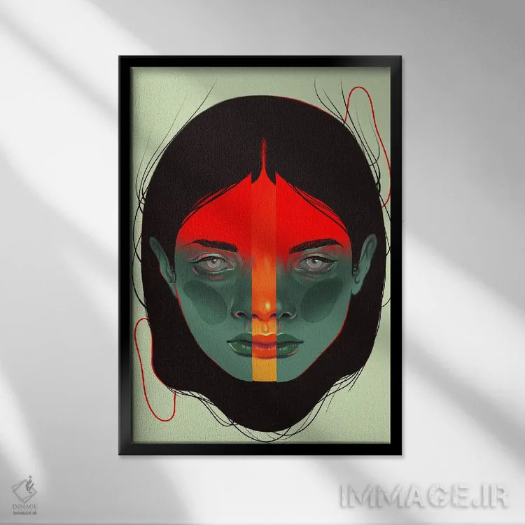 تابلو دکوراتیو صدف اثر سارا لی - نمای قابدار مشکی