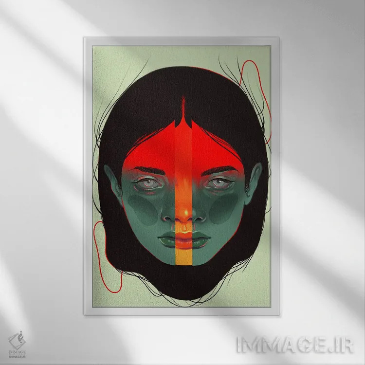 تابلو دکوراتیو صدف اثر سارا لی - نمای قابدار سفید