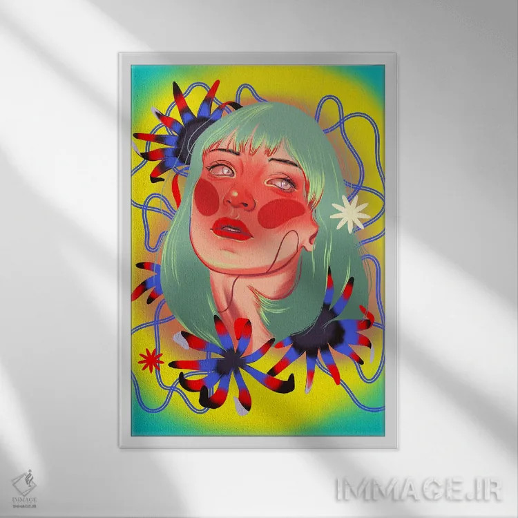 تابلو دکوراتیو پرسه زدن اثر سارا لی - نمای قابدار سفید