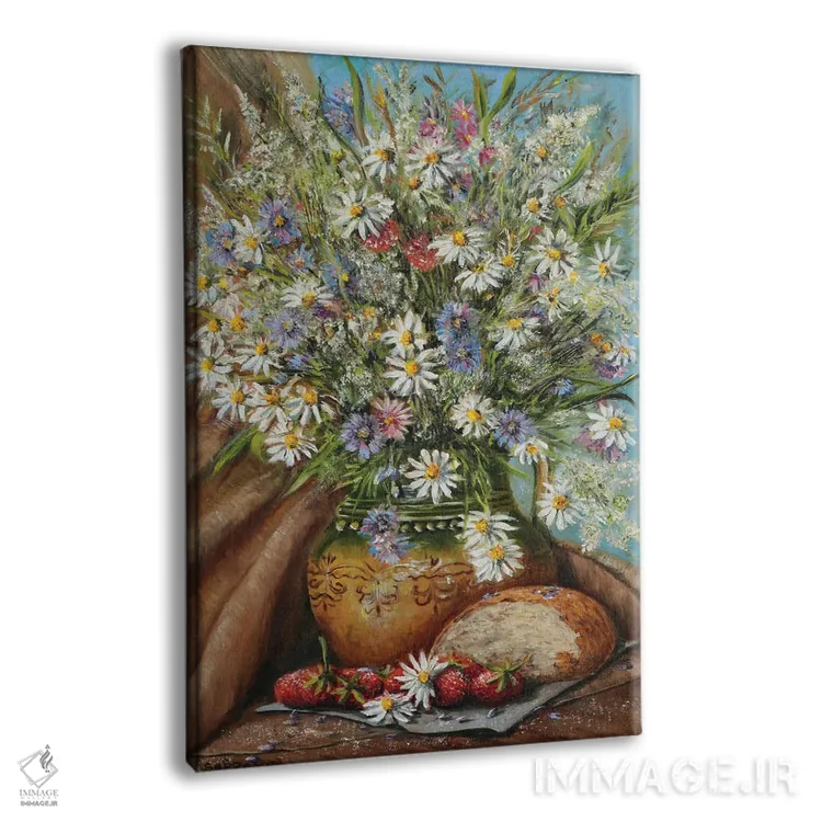 تابلو دکوراتیو دسته گل تابستانی اثر سرگئی بولشاکوف - نمای پرسپکتیو محصول