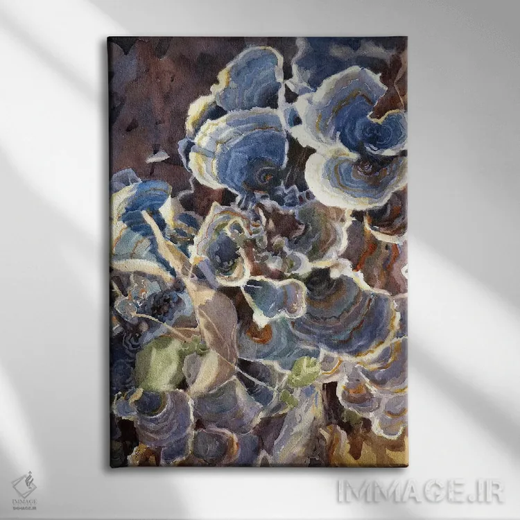 تابلو دکوراتیو کف جنگل اثر سارا یئومن - نمای روبهرو روی دیوار