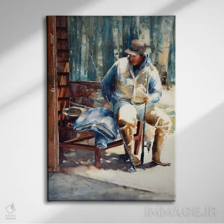 تابلو دکوراتیو راهنما در آدیرونداکس اثر سارا یئومن - نمای روبهرو روی دیوار