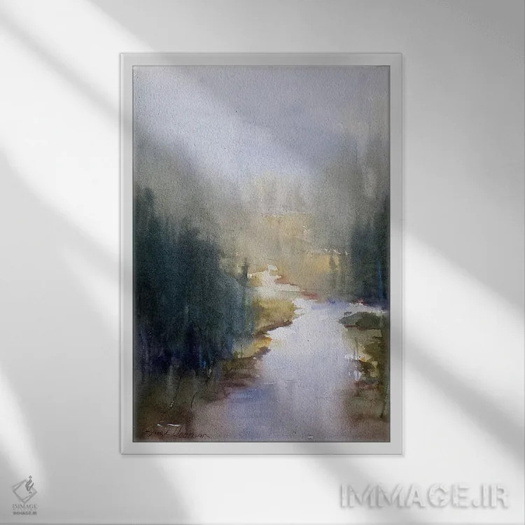 تابلو دکوراتیو گذرگاه اثر سارا یئومن - نمای قابدار سفید