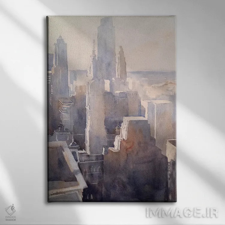 تابلو دکوراتیو داستان فیلادلفیا اثر سارا یئومن - نمای روبهرو روی دیوار