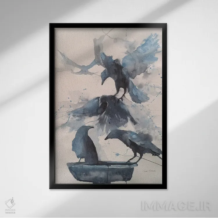 تابلو دکوراتیو توتم اثر سارا یئومن - نمای قابدار مشکی