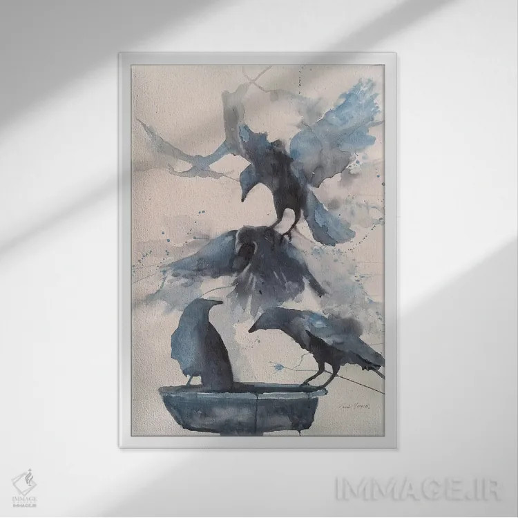 تابلو دکوراتیو توتم اثر سارا یئومن - نمای قابدار سفید