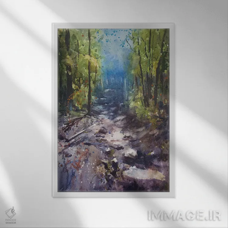 تابلو دکوراتیو مسیر اثر سارا یئومن - نمای قابدار سفید