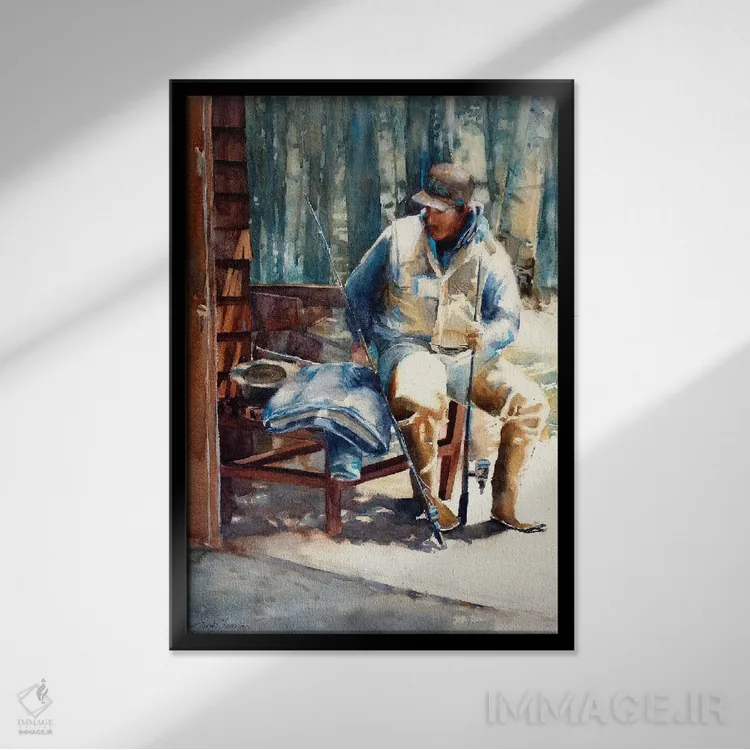 تابلو دکوراتیو راهنما در آدیرونداکس اثر سارا یئومن - نمای قابدار مشکی