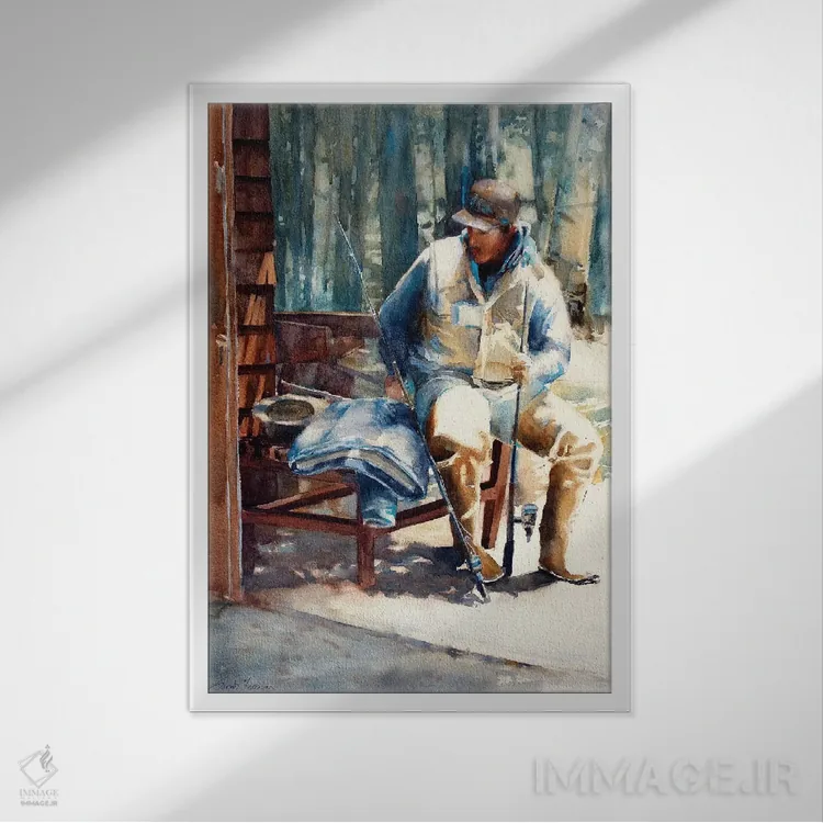 تابلو دکوراتیو راهنما در آدیرونداکس اثر سارا یئومن - نمای قابدار سفید