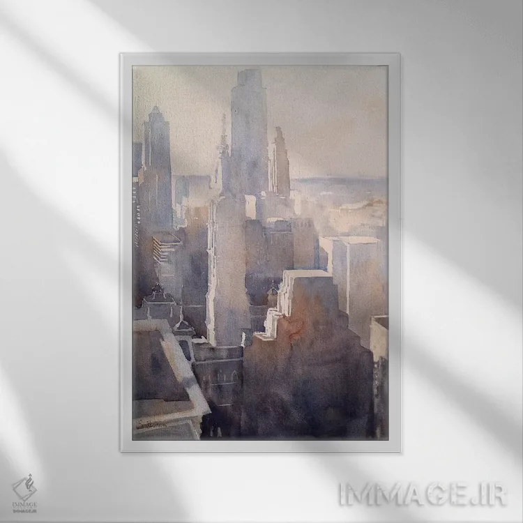 تابلو دکوراتیو داستان فیلادلفیا اثر سارا یئومن - نمای قابدار سفید