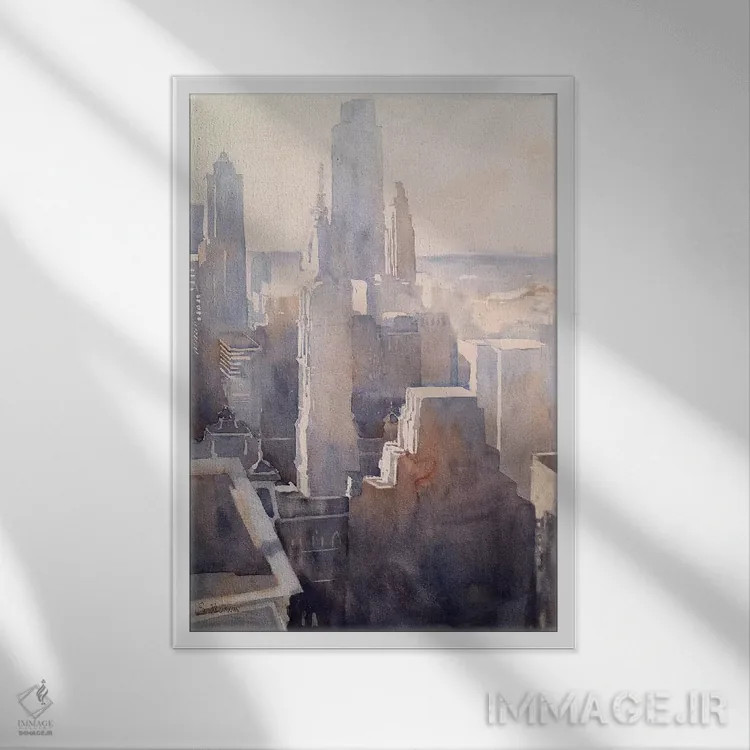 تابلو دکوراتیو داستان فیلادلفیا اثر سارا یئومن - نمای قابدار سفید