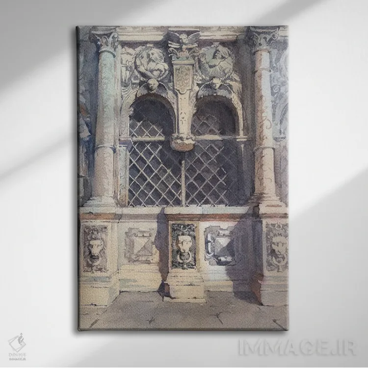 تابلو دکوراتیو Italy In Venice,درهای قدیمی اروپا، ایتالیا در ونیز اثر سمیرا یانوشکوا - نمای روبهرو روی دیوار