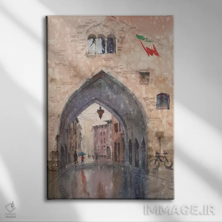تابلو دکوراتیو گذشته ای تماشایی اثر سمیرا یانوشکوا - نمای روبهرو روی دیوار