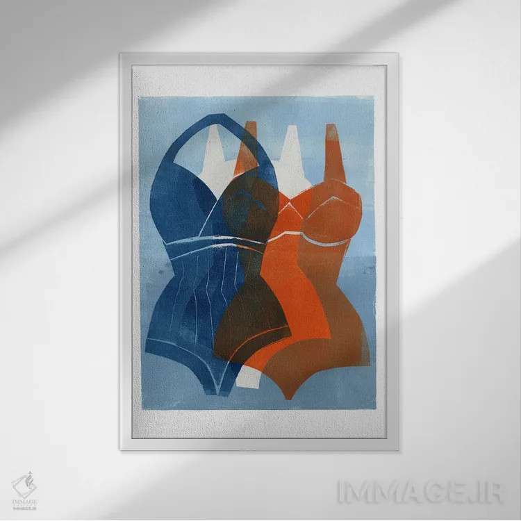 تابلو مدرن ریویرا اثر استیسی میلرانی - نمای قابدار سفید